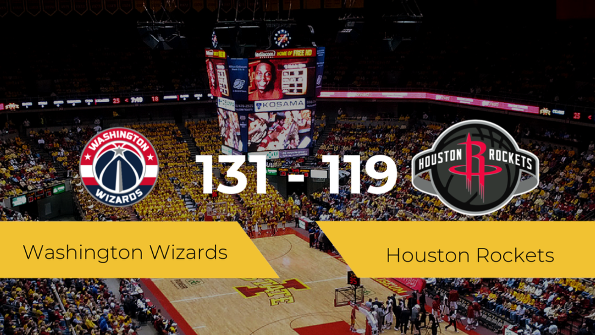 Washington Wizards gana a Houston Rockets por 131-119