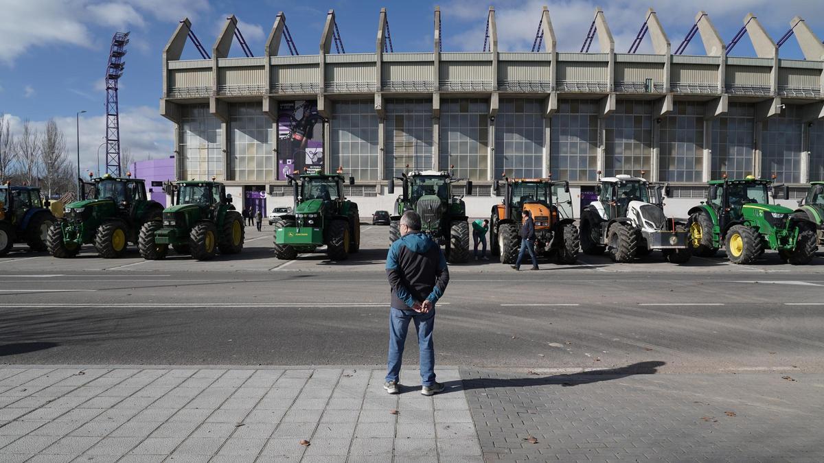 Concentración de tractores en Valladolid.