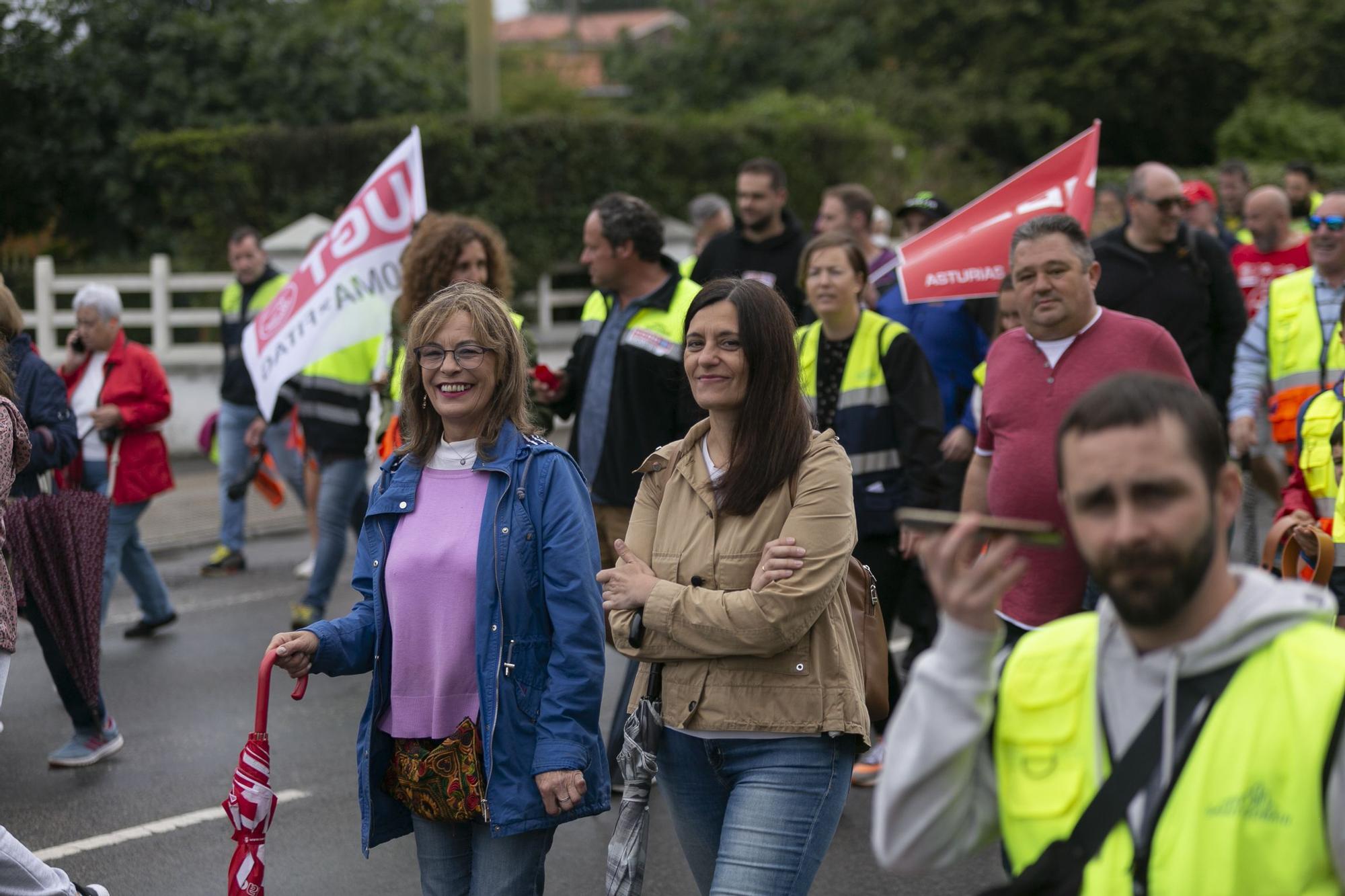 EN IMÁGENES: así transcurrió la marcha de los trabajadores de Saint-Gobain