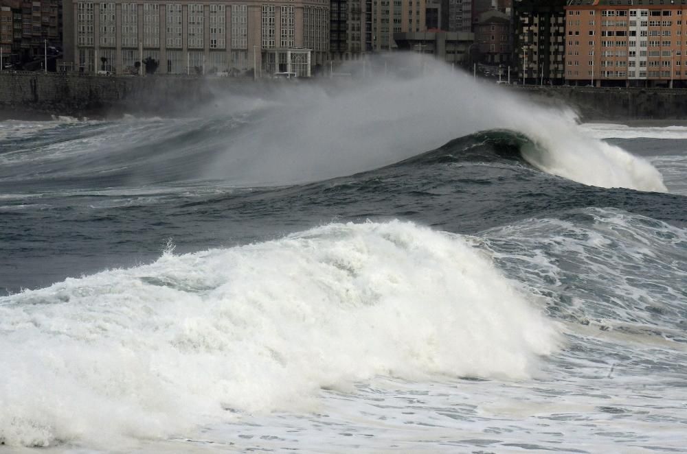 Temporal de viento en A Coruña