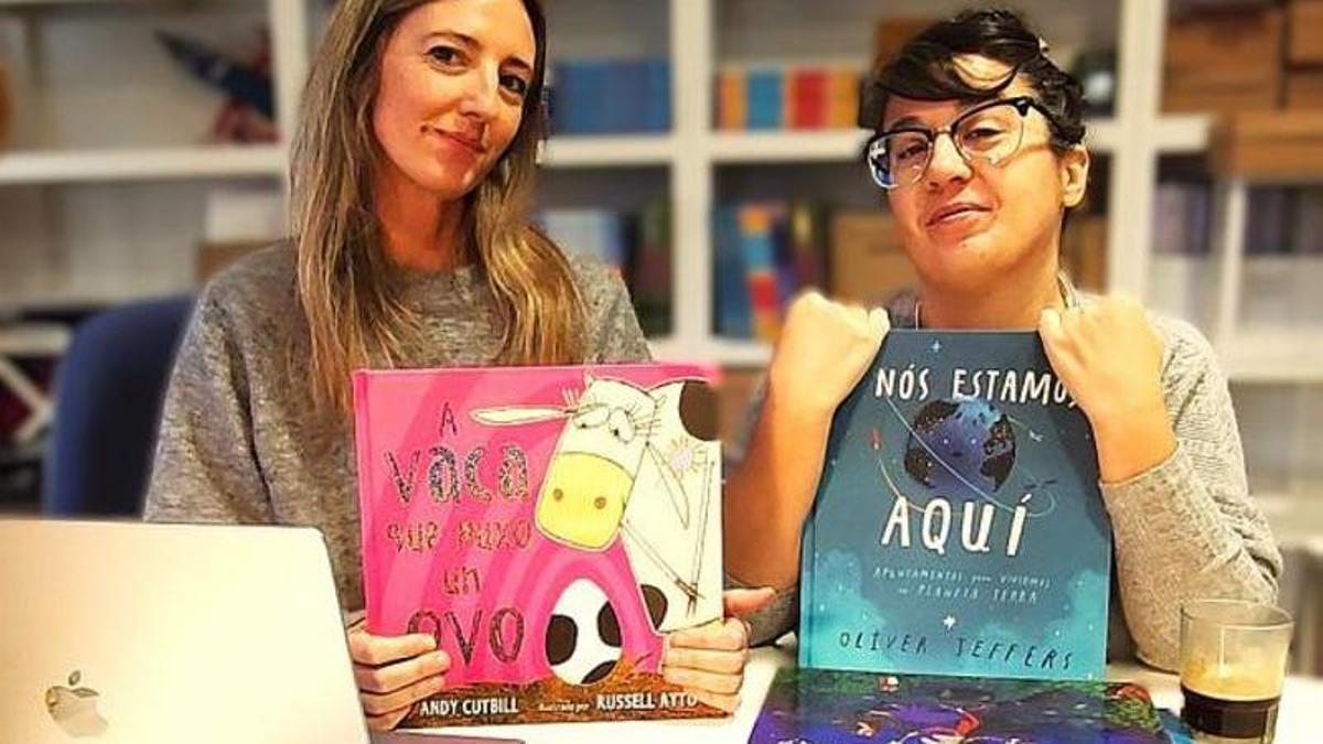 Daniela Álvarez e Laura Sáez, da editorial Patasdepeixe.