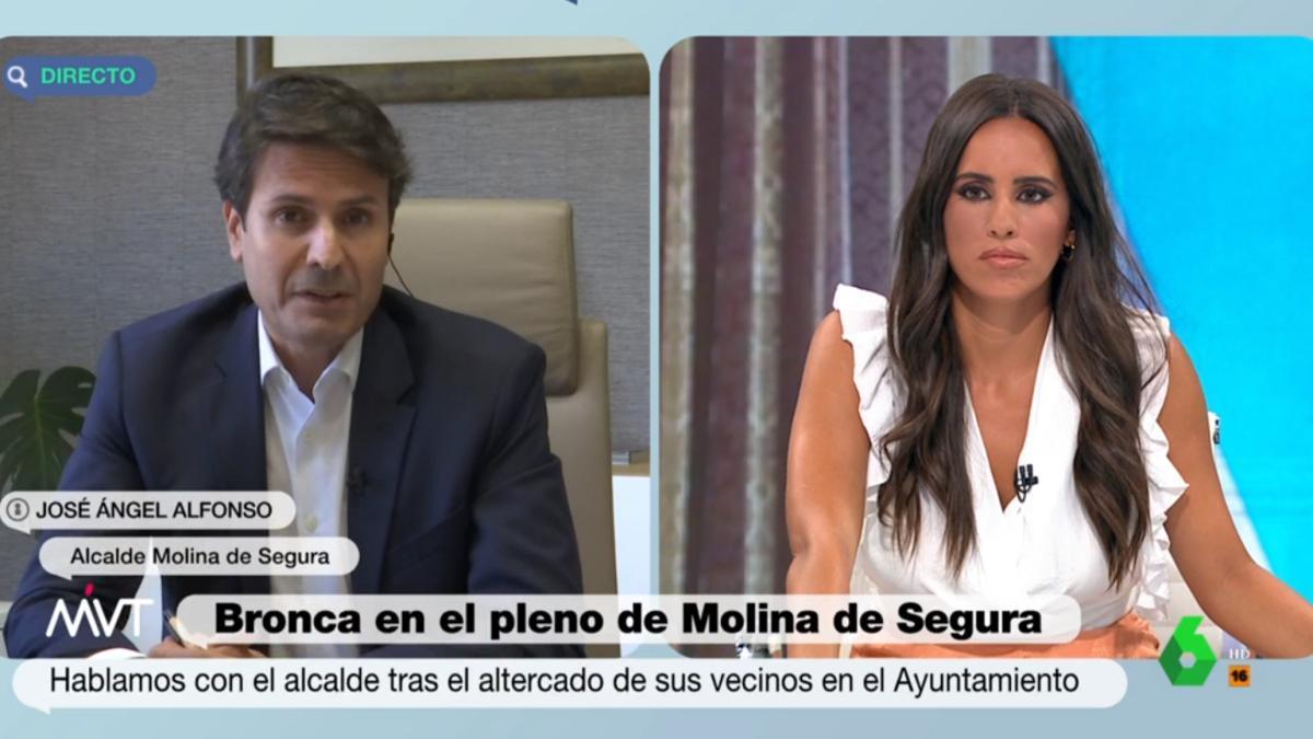 José Ángel Alfonso, alcalde de Molina de Segura (PP), y Marina Valdés en 'Más Vale tarde'.