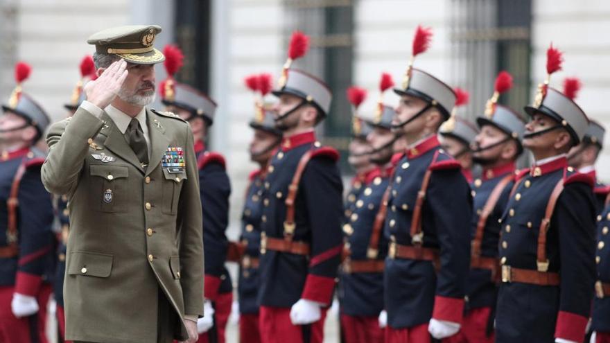 El Rey Felipe VI visita el cuartel general del Ejército de Tierra en Madrid.