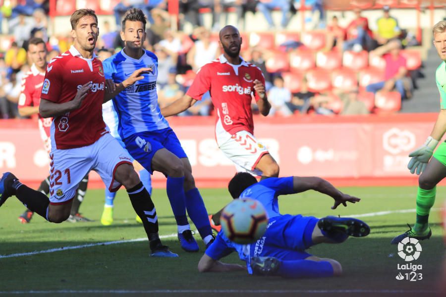 Dani Pacheco, que entró en la segunda mitad, marcó el tanto de la victoria del equipo blanquiazul, que vuelve a ganar después de un mes