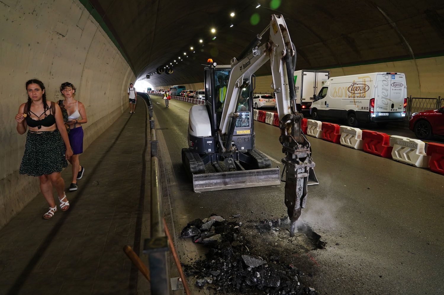 Inicio de las obras de insonorización del túnel de la Alcazaba