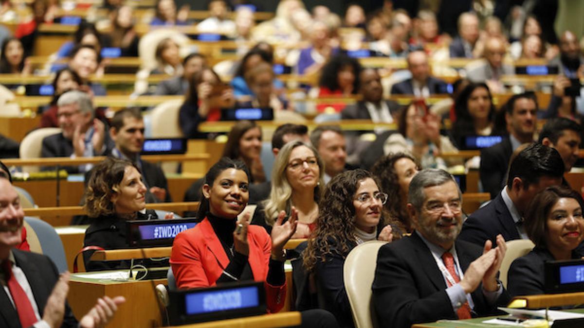 Asamblea General de la ONU en Nueva York con motivo del Día Internacional de la Mujer 2020.