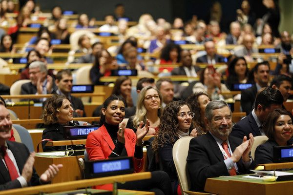 Asamblea General de la ONU en Nueva York con motivo del Día Internacional de la Mujer 2020.