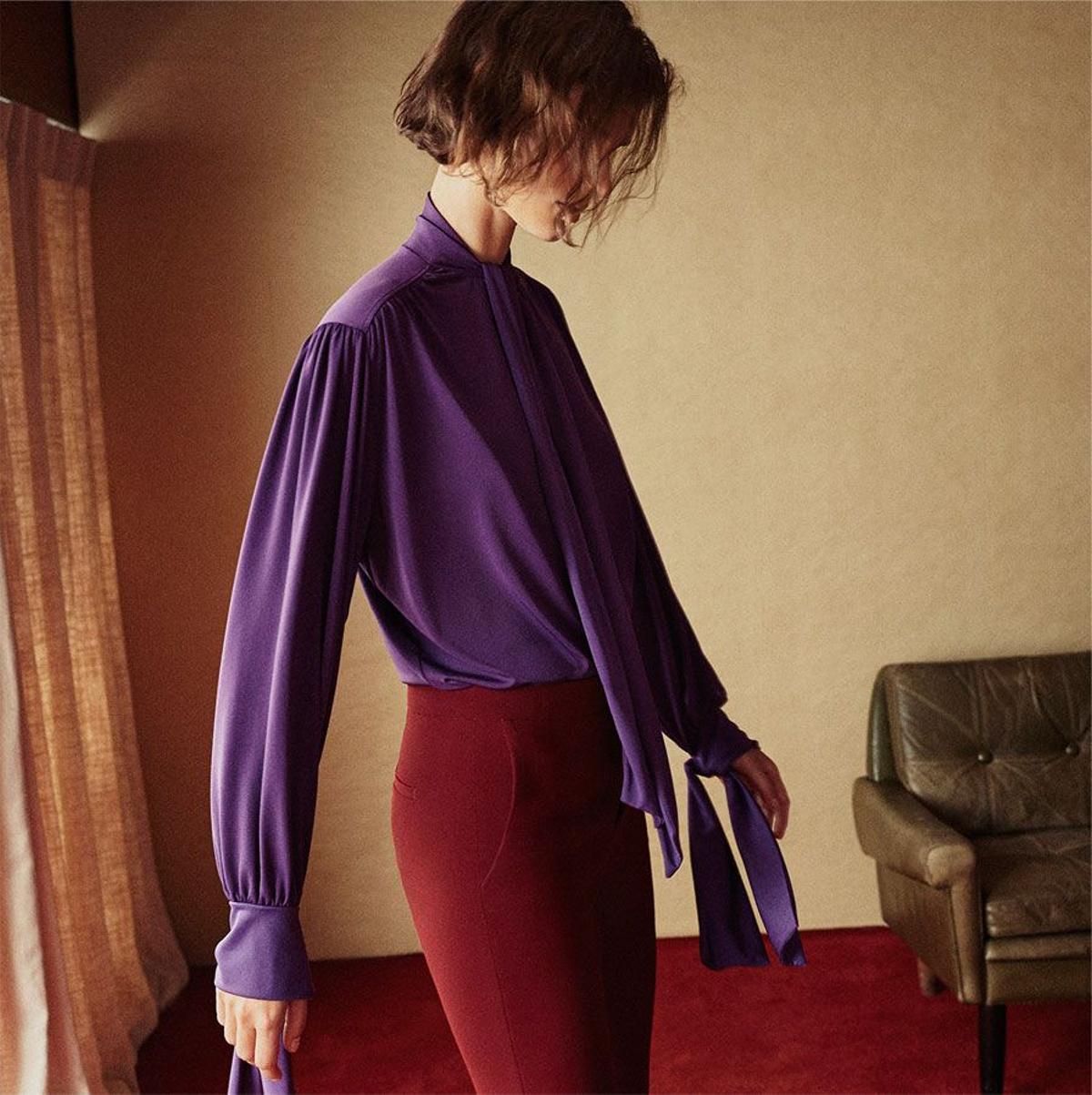 Campaña 70's mood de Zara: morado y rojo