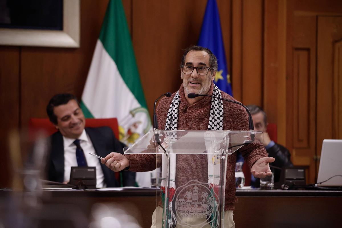 Debate sobre el estado de la ciudad. Salón de Plenos del Ayuntamiento de Córdoba. Juan Hidalgo IU