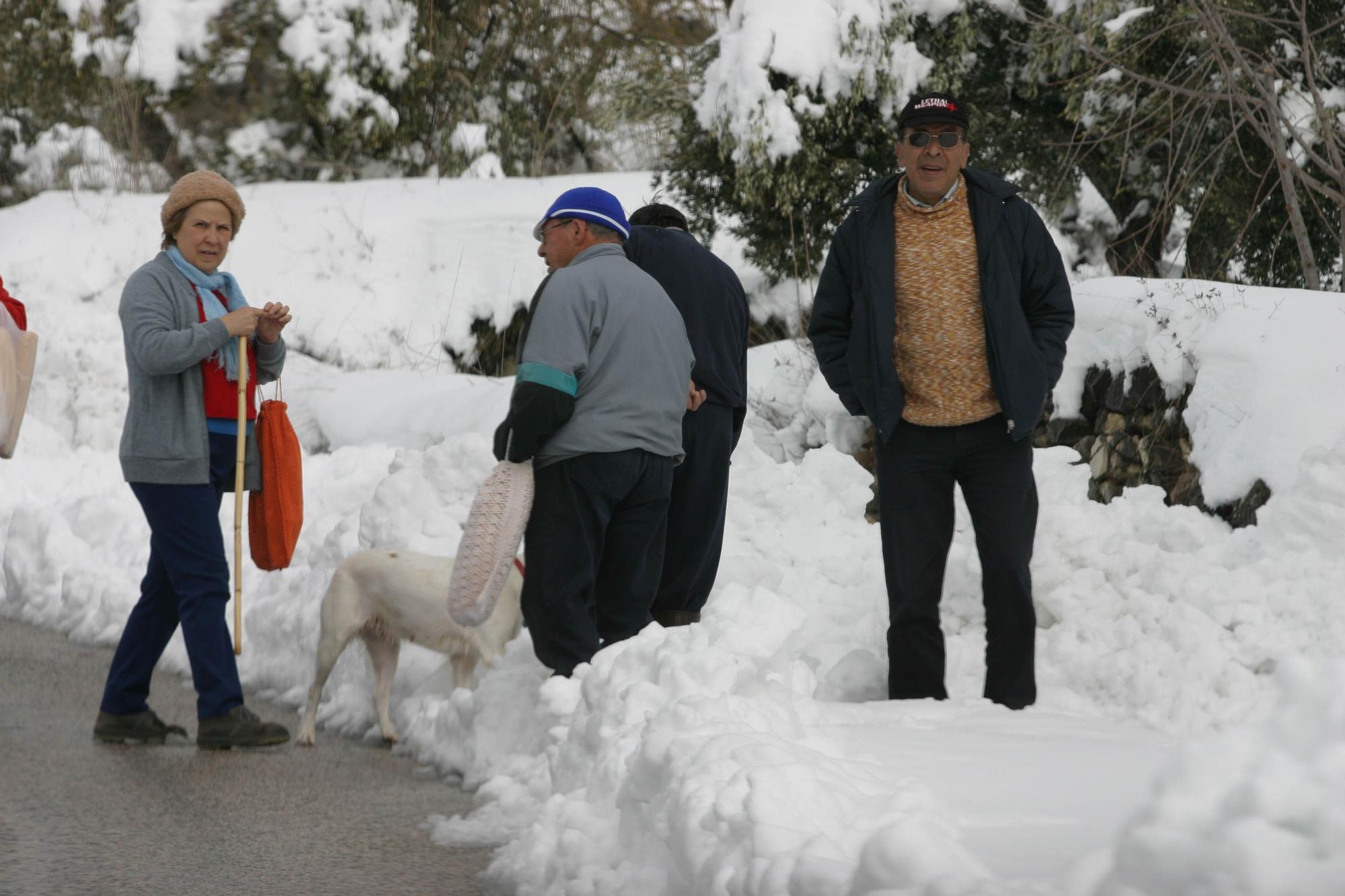 La gran nevada de marzo de 2005 en el interior de la provincia de Alicante