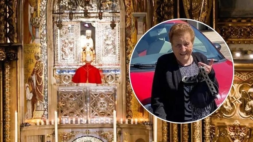 L'Angeleta, la iaia influencer del Lluçanès, entre els fidels que han vist el Papa a Montserrat: "Estic contenta d'haver superat les pors al cremallera"