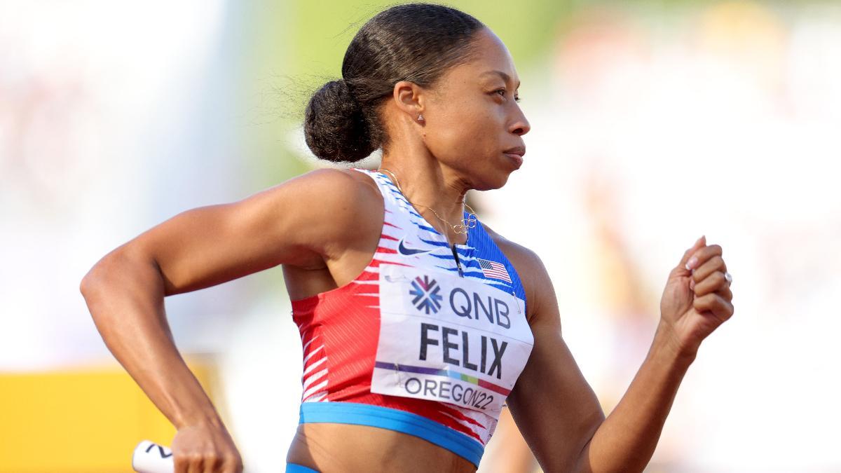 Allyson Felix hizo la segunda posta estadounidense