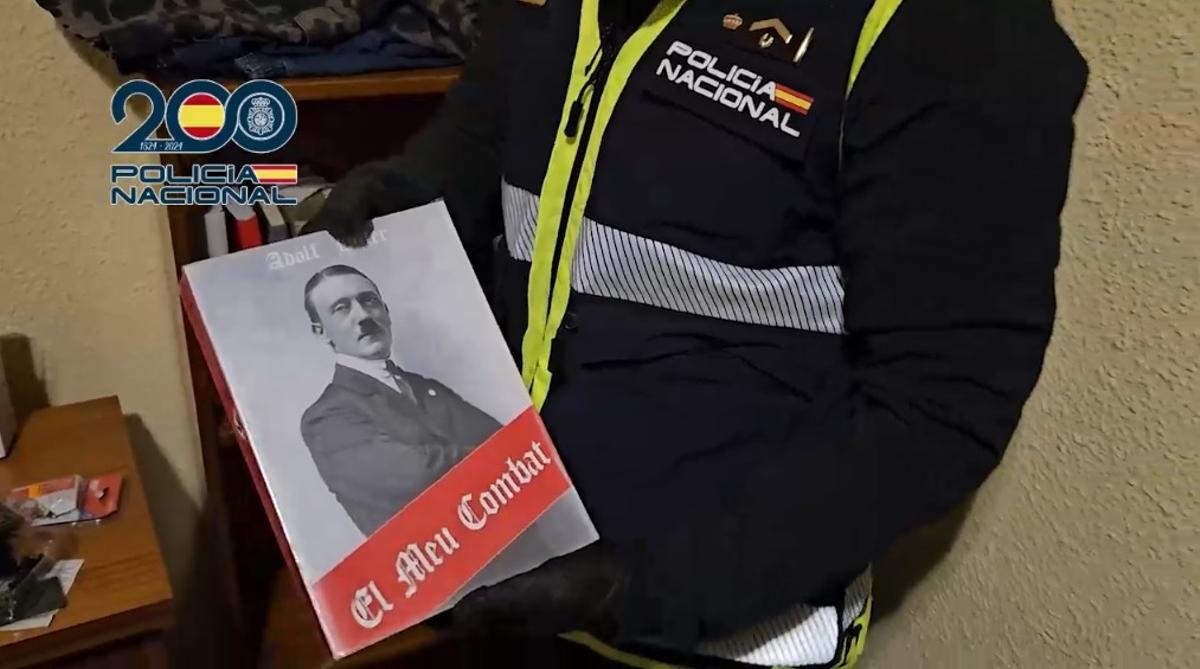 Material nazi incautado en Castellón.