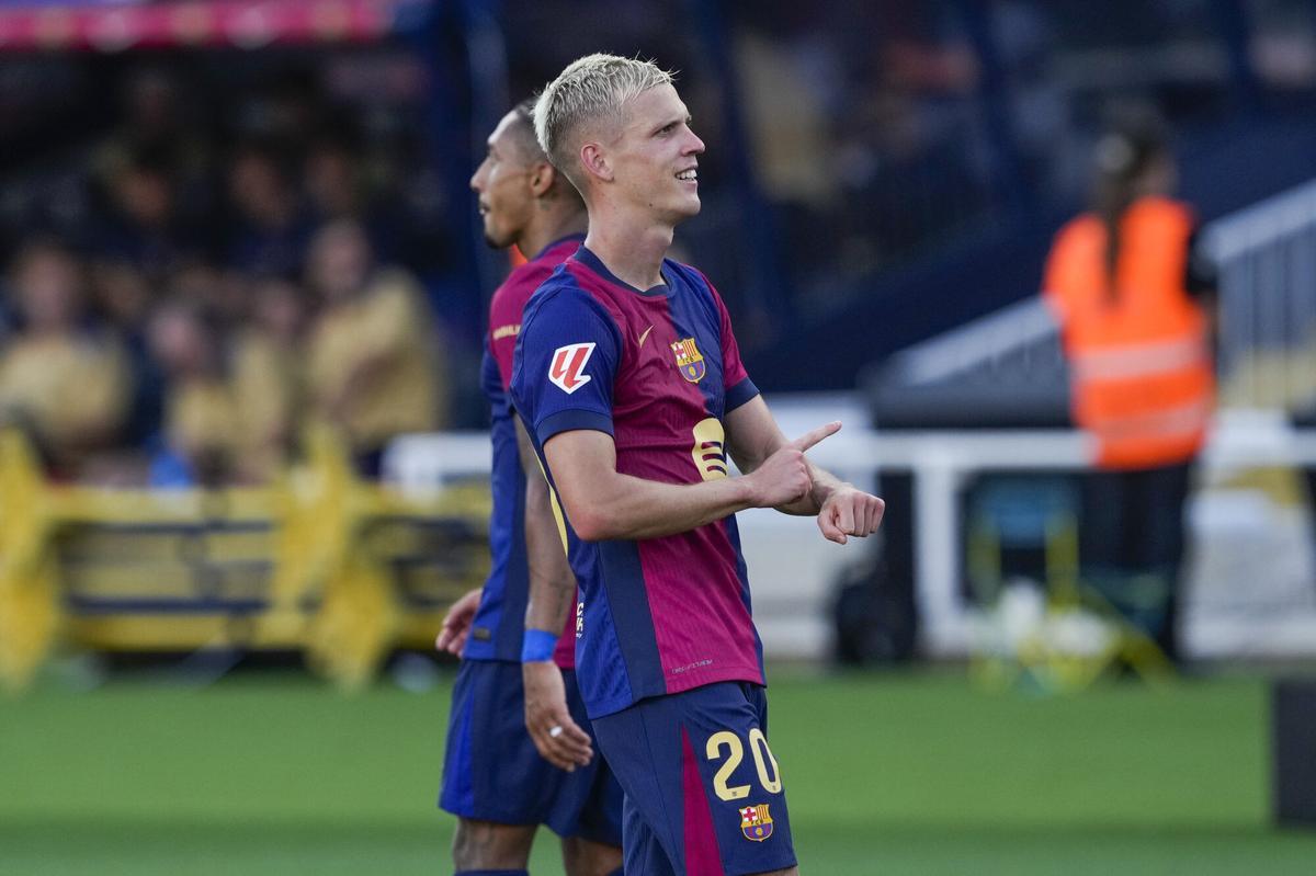 Olmo quiere volver a celebrar goles con el Barça