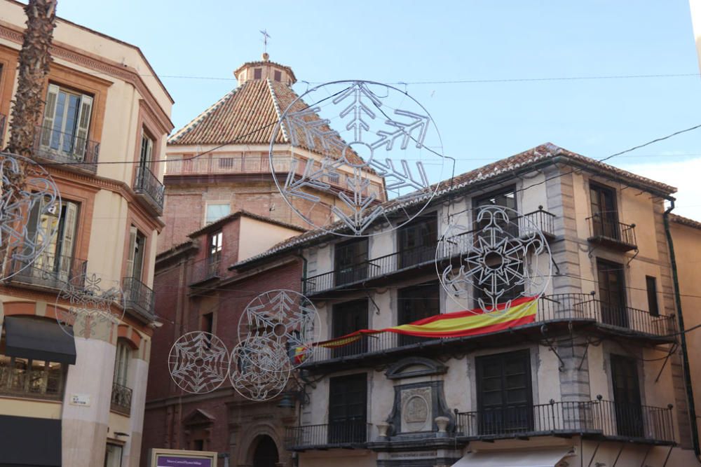 Luces de Navidad en el Centro de Málaga.