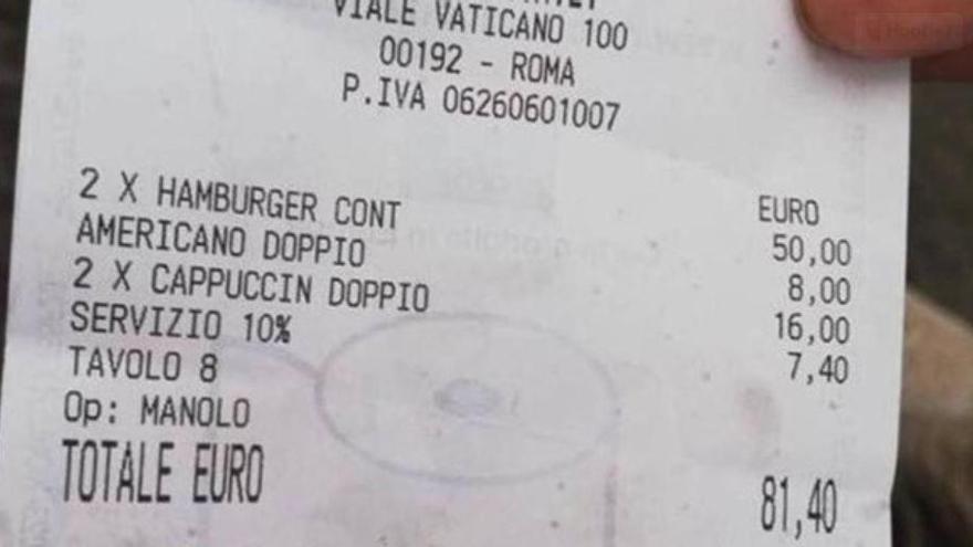 Nou &#039;atracament&#039; a turistes: 81 euros per dues hamburgueses i tres cafès