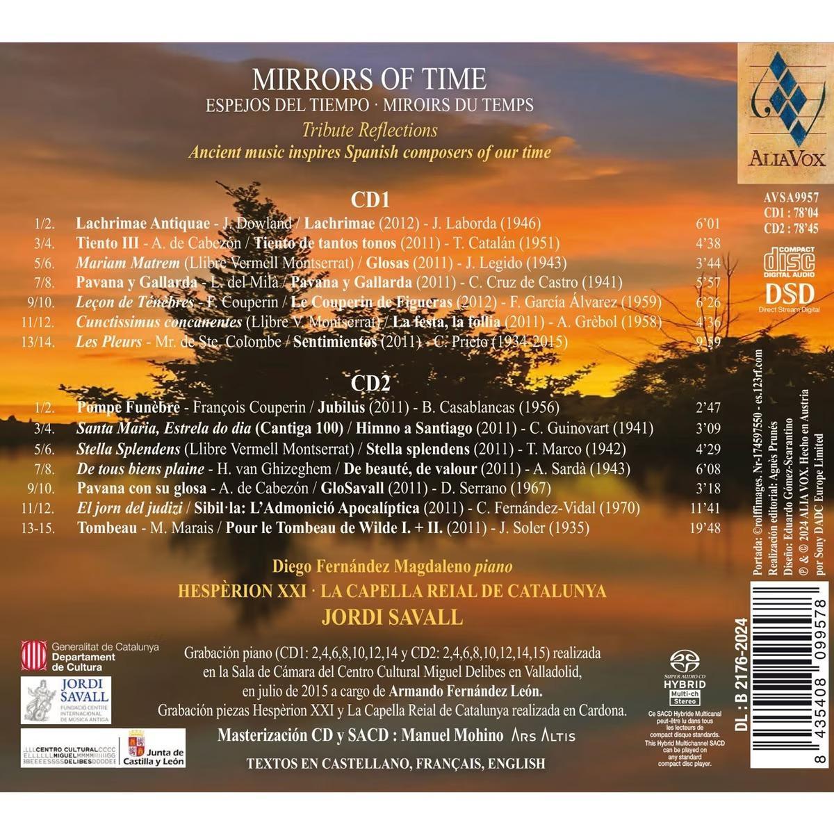 Contraportada del nuevo disco de Jordi Savall