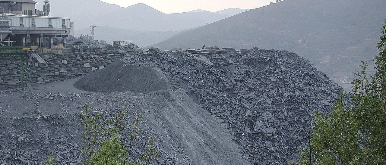 Cantera de pizarra en la comarca de Valdeorras.