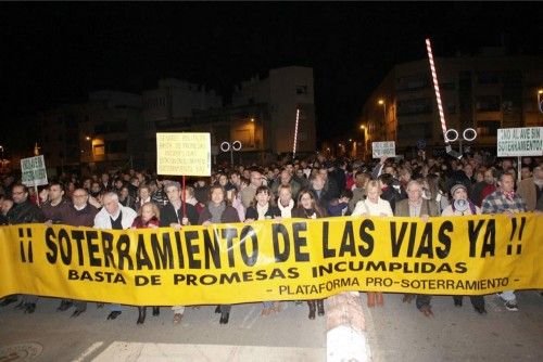 Manifestación a favor del soterramiento