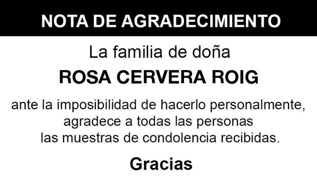 Nota Rosa Cervera Roig