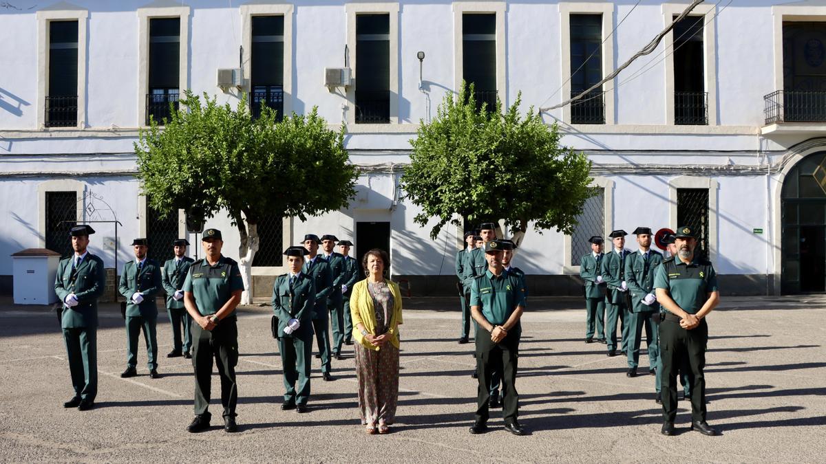 Acto de recibimiento a lo guardia de prácticas en la Comandancia de Córdoba