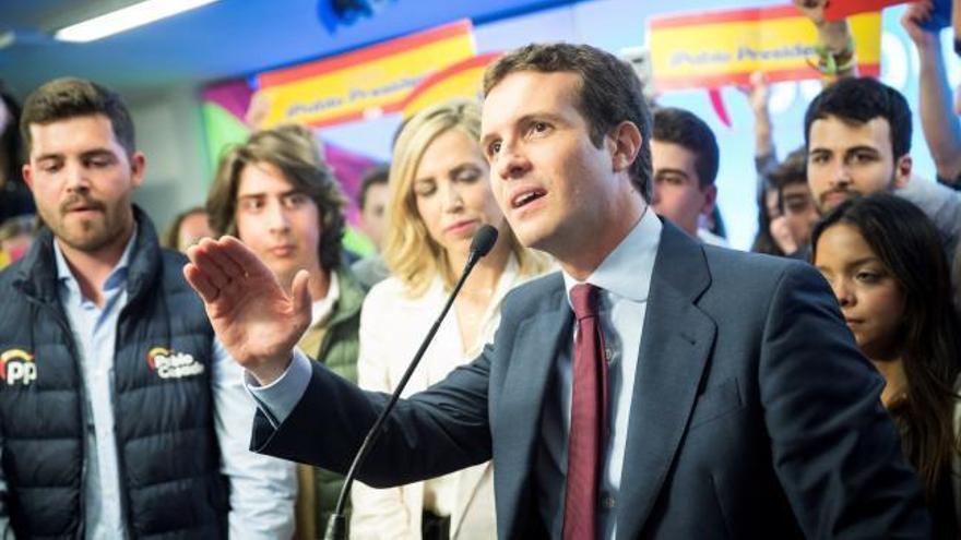 Pablo Casado, triunfalista tras el último debate de la campaña