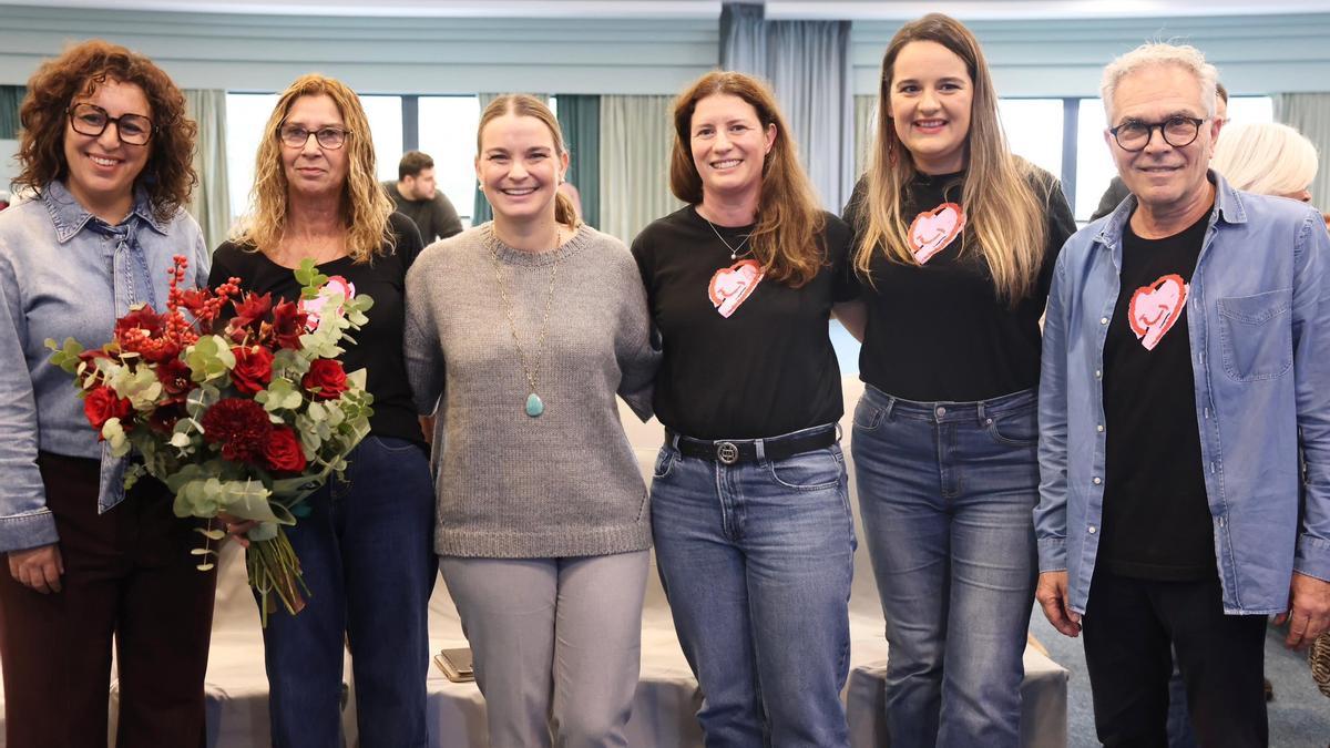 Un momento de celebración, ayer, en Palma Aquarium