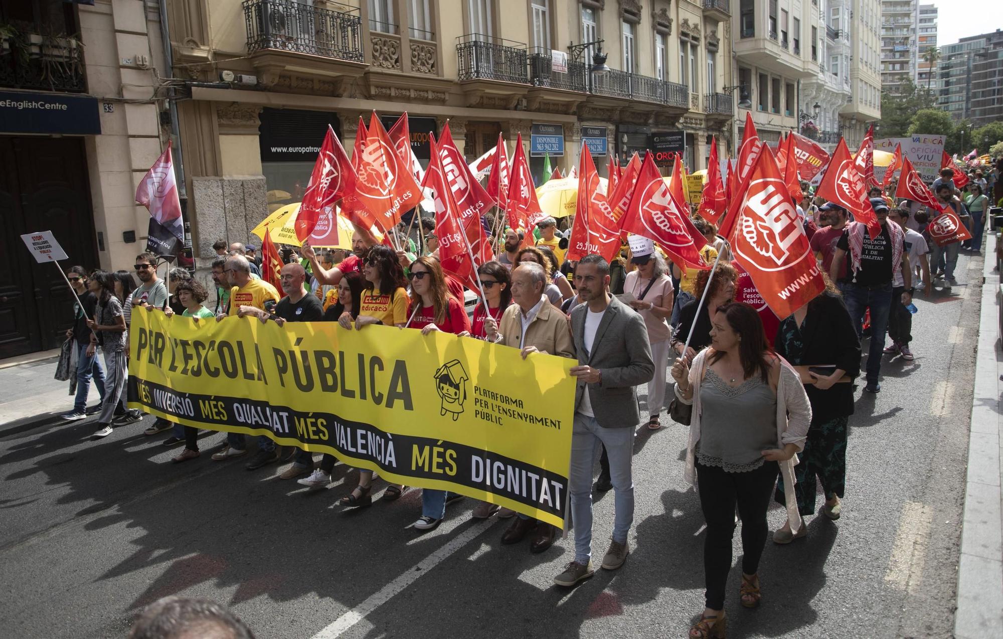 La huelga educativa en València, en imágenes