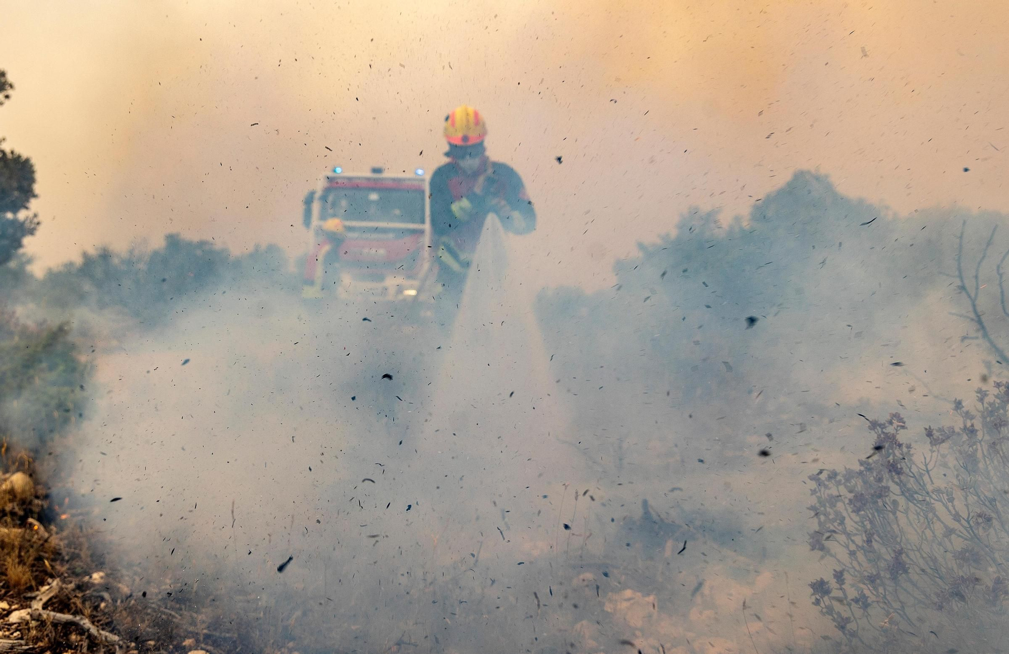 Incendio en el paraje de San Pascual en Ibi