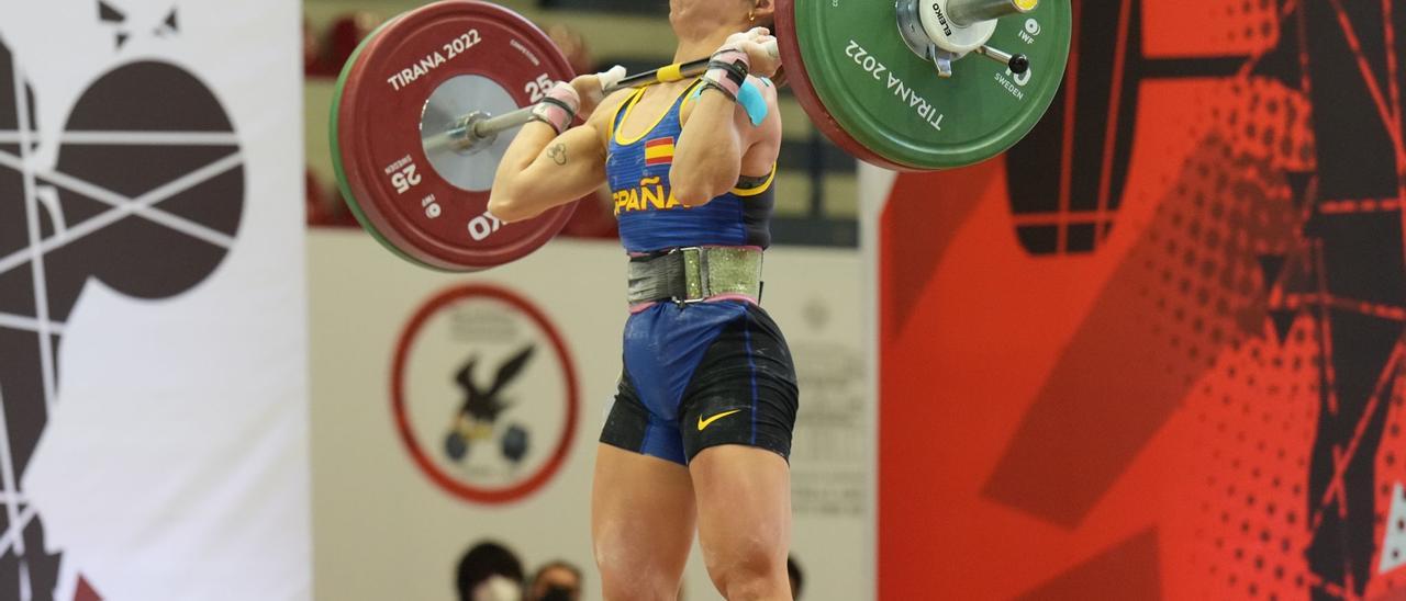 Pepa Giménez-Güervós, durante una competición.