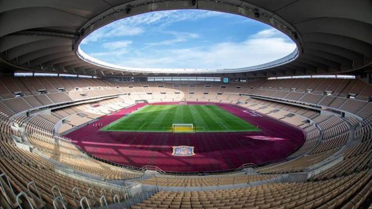 El estadio de La Cartuja, vacío.