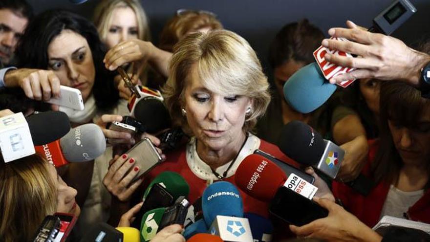 Esperanza Aguirre rompe a llorar al hablar de la posible culpabilidad de Ignacio González