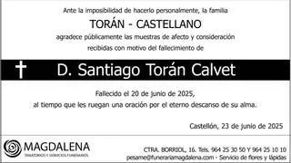 D. Santiago Torán Calvet