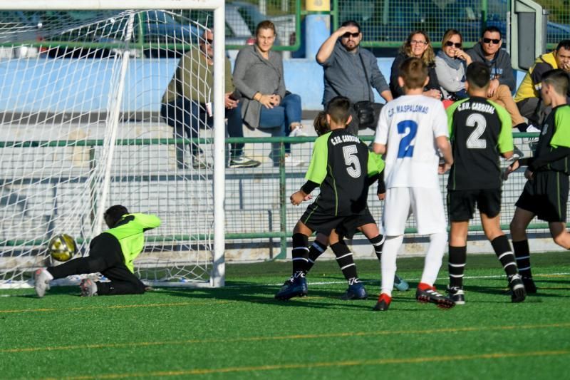 25-01-20  DEPORTES. CAMPOS DE FUTBOL DE LA ZONA DEPORTIVA DEL PARQUE SUR EN  MASPALOMAS. MASPALOMAS. SAN BARTOLOME DE TIRAJANA.  Maspalomas-Carrizal (alevines).  Fotos: Juan Castro.  | 25/01/2020 | Fotógrafo: Juan Carlos Castro