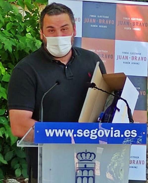 Jorge Iglesias, ayer, durante la entrega de premios en Segovia