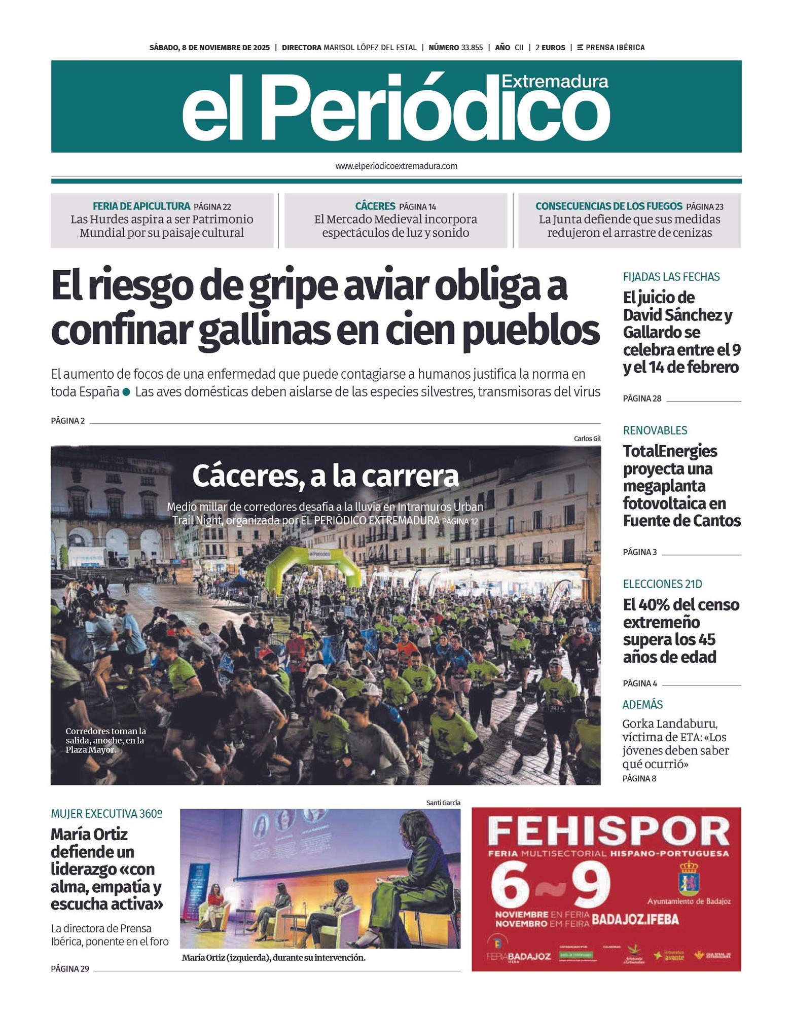 Consulta la portada correspondiente al día 8 de noviembre de 2025