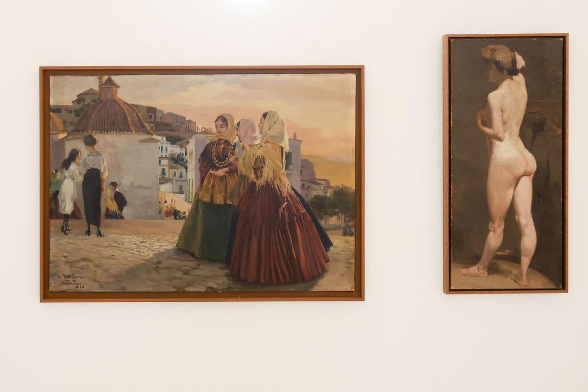 Dos de las obras que se pueden ver en Es Polvorí.