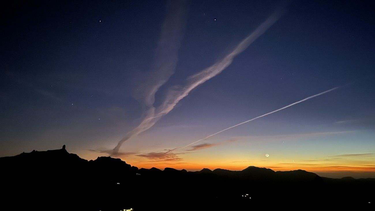 Atardecer en Navidad desde la Cruz de Tejeda