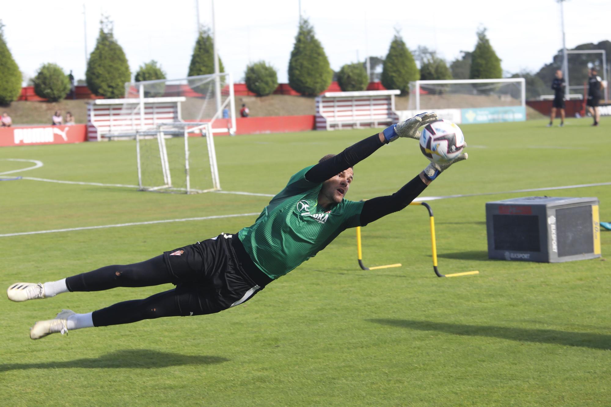 Entrenamiento del Sporting en Mareo