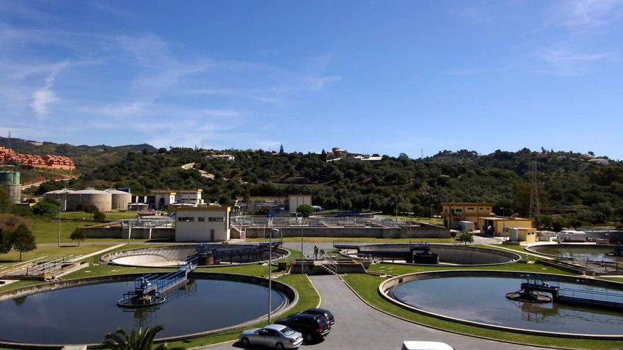 Instalaciones de la depuradora de agua residual La Víbora, ubicada en Marbella, que gestiona Acosol. | L.O.
