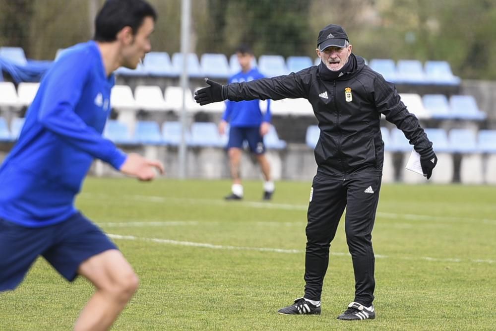 Entrenamiento del Oviedo en El Requexón