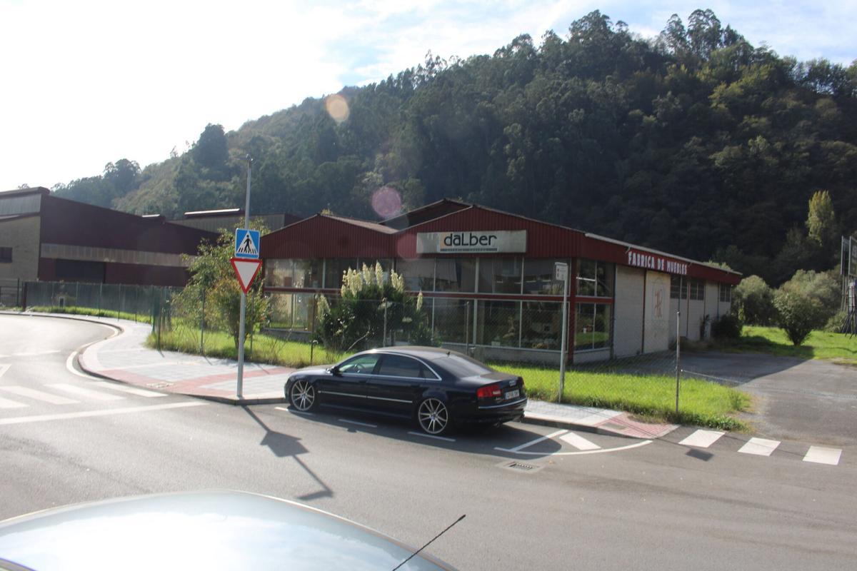 Nave y parcela adquirida por el ayuntamiento de Mieres para un nuevo almacén municipal en el polígono de Fábrica de Mieres