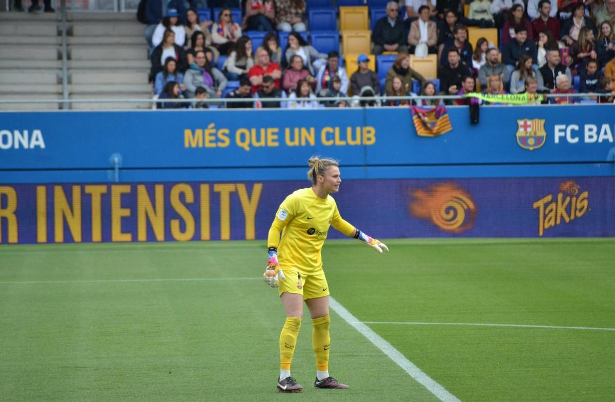 Sandra Paños es la guardameta del FC Barcelona y también pertenece al grupo de 'las 15'