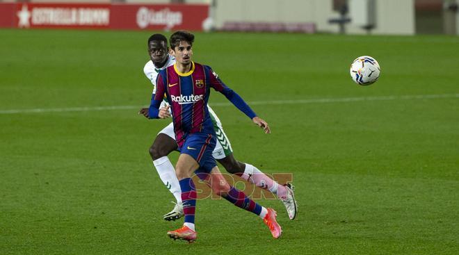 Francisco Trincao en el partido de LaLiga entre el FC Barcelona y el Elche disputado en el Camp Nou.