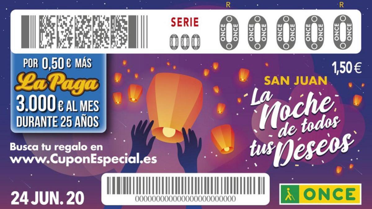 Sorteo Especial de San Juan de la ONCE 2020.