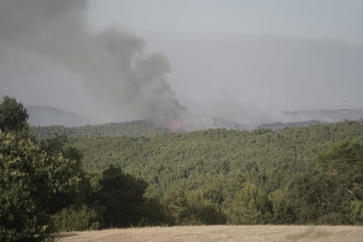 L'incendi que crema entre Rubió i Castellfollit del Boix, en imatges L'incendi que crema entre Rubió i Castellfollit del Boix, en imatges