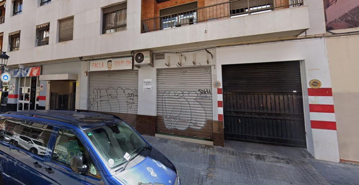 El local con el cartel de la antigua falla