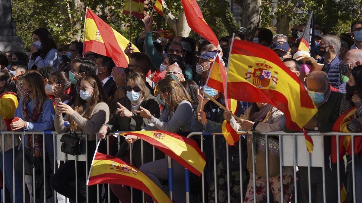 Ambiente en el exterior del Palacio Real