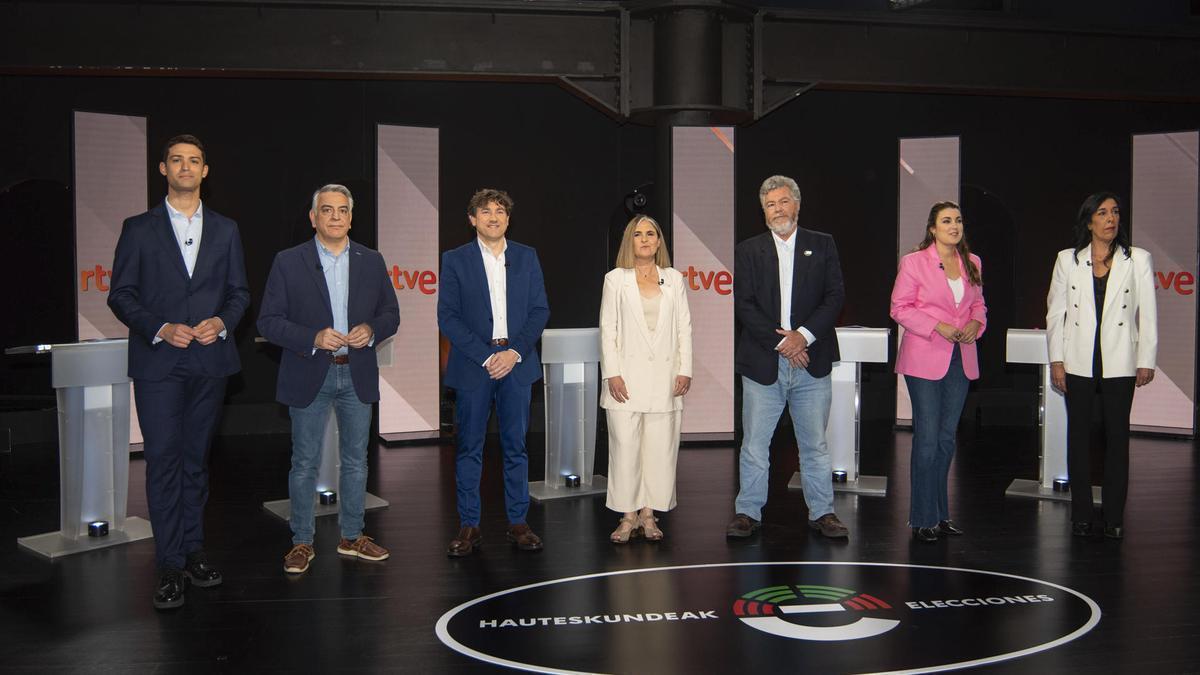 Los candidatos a las elecciones vascas en el debate de RTVE.