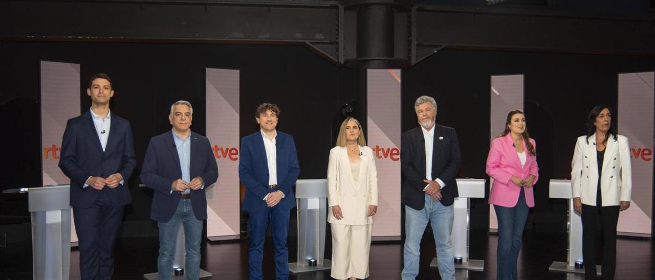 Los candidatos a las elecciones vascas en el debate de RTVE.